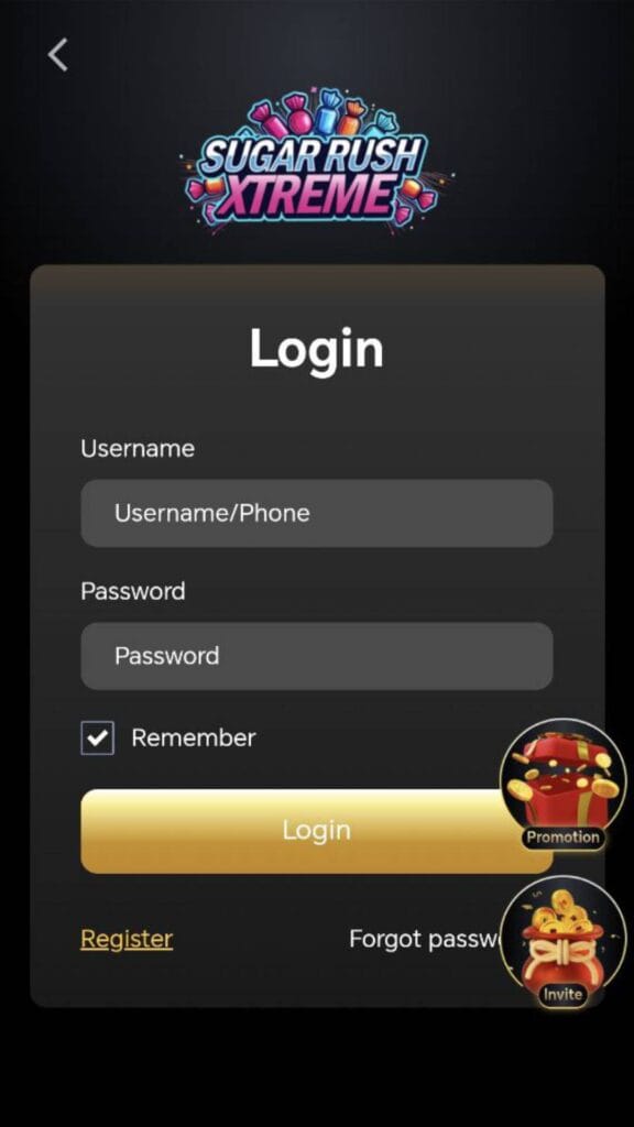 Sugar Rush Extreme Casino Login: how to login?